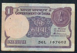 INDIA P78Ae 1 RUPEE 1986 LETTER A    #56L   Signature VENKITARAMANAN   VF - Inde