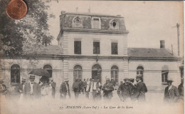 44 - Carte Postale Ancienne  De  ANCENIS    La Cour De La Gare - Ancenis