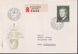 1974 Liechtenstein R- Brief MI:LI 615, Yt:LI 562, Zum.LI 536, Erbprinz Hans Adam, - Cartas & Documentos