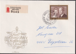 1974 Liechtenstein R- Brief MI:LI 557, Yt:LI 562, Zum.LI 538, Fürstenpaar - Lettres & Documents