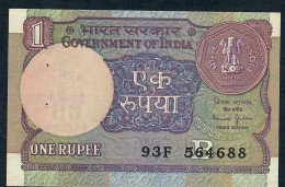 INDIA P78Aj 1 RUPEE 1990 LETTER B  #93F     UNC 2 Usual P.h. - Inde