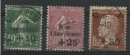 CAISSE D'AMORTISSEMENT 3ème Série Cote 112 € N° 253 à 255 Oblitérés. TB - 1927-31 Cassa Di Ammortamento