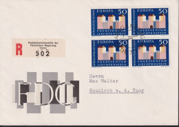 1964 Liechtenstein R-Brief, MI:LI 444, Yt:LI 388, Zum.LI 379,  Römisches Kastell, EUROPA Marke - Lettres & Documents