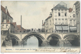 Malines.  -   Pont Gothique Sur La Dyle;  Prachtige Gekleurde Kaart  -  1904  Naar  Audenaerde - Mechelen