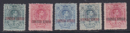 ESPAÑA 1920  Alfonso XIII Tipo Medallón Serie Completa Con Fijasellos Edifil Nº 292/296 -MH- - Unused Stamps