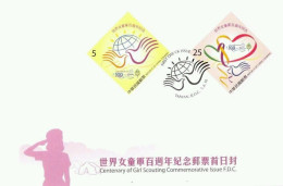Taiwan Centenary Of Girl Scouting 2010 Scout Jamboree Guides Scouts (stamp FDC) - Briefe U. Dokumente