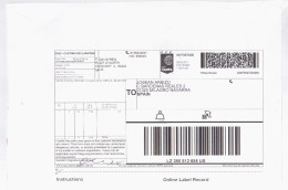 ESTADOS UNIDOS USA FRONTAL FRONT QR CODE CN22 DWIGHT IL 2017 - Brieven En Documenten