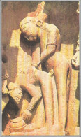 India Khajuraho Temples MONUMENTS - Erotic Figure From Duladeo TEMPLE 925-250 A.D Picture Post CARD New Per Scan - Ethniciteit & Culturen