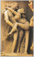 India Khajuraho Temples MONUMENTS - Erotic Figure From Devi Jagdambi TEMPLE 925-250 A.D Picture Post CARD New Per Scan - Ethniques, Cultures