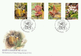 Taiwan Wild Mushrooms (I) 2010 Plant Flora Fungi Mushroom (stamp FDC) - Covers & Documents