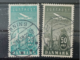 Denmark Danmark Air Aero 1934 Yv 8-9 (489) - Posta Aerea