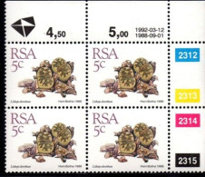 South Africa - 1992 Succulents 5c Control Block (1992.03.12) (**) - Blocs-feuillets