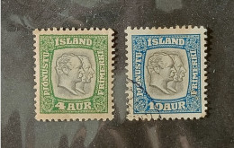 Iceland Islande Official Service 1907-1908 Yv 25 & 27 (491) - Servizio