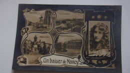 54   NANCY UN BAISER DE FEMME MULTIVUES 1907 ART NOUVEAU - Nancy