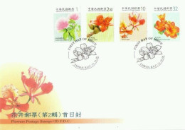 Taiwan Flowers (II) 2009 Plant Flora Leaf Garden Flower (stamp FDC) - Brieven En Documenten