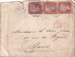 COVER. GREAT BRITAIN. 27 7 71. STIP 3 1p. LA, LB, LC. PD LONDON TP PARIS. ANGL.AMB.CALAIS - Cartas