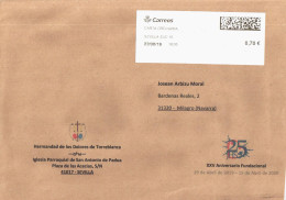 ESPAÑA CC CERTIFICADA DATAMATRIX ATM SEVILLA SUC 15 - Cartas & Documentos