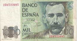 PAREJA CORRELATIVA DE 1000 PTAS DEL AÑO 1979 SERIE 2Z (PEREZ GALDOS) - [ 4] 1975-… : Juan Carlos I