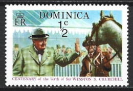 Dominica 1974. Scott #405 (MNH) Sir Winston Churchill At Race Track - Dominica (...-1978)