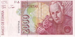 BILLETE DE ESPAÑA DE 2000 PTAS DEL 24/04/1992 SERIE 5T EN CALIDAD EBC (XF) - [ 4] 1975-…: Juan Carlos I.