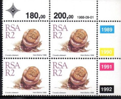 South Africa - 1988 Succulents R2 Control Block (1988.09.01) (**) - Blocks & Sheetlets