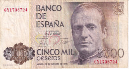 BILLETE DE 5000 PTAS DEL AÑO 1979 SERIE 6Y - JUAN CARLOS I (BANKNOTE) - [ 4] 1975-… : Juan Carlos I