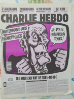 CHARLIE HEBDO 1992 N° 20 MITTERRAND AUX HEMOPHILES JE VOUS ENTERRERAI TOUS - Humour