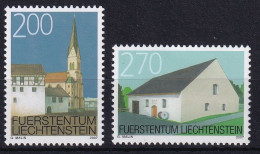 MiNr. 1467 - 1468 Liechtenstein 2007, 19. Nov. Alte Bauten Und Ortsbildschutz (VIII) - Postfrisch/**/MNH - Oblitérés