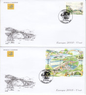 ALBANIA.2018 EUROPA CEPT.CASTLES.SET 2 FDC - 2018