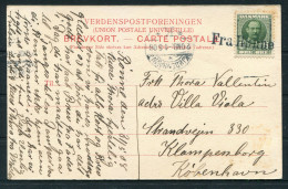 1908 Denmark Klinten Ved Arnager, Bornholm Postcard, "Fra Ronne" Paquebot - Copenhagen - Cartas & Documentos