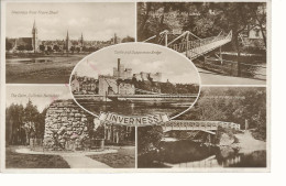 23730) GB UK Scotland Inverness Bridge Real Photo RPPC On Active Service Passed Censor Postmark Cancel - Inverness-shire