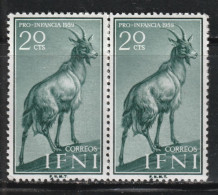 IFNI  217  // YVERT 128x2 (NEUF-SE TENANT) // 1959 - Ifni