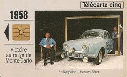 CARTE-PUCE-PRIVEE- 5U-GN116-GEMA10/94-Sans 2e Logo-1958-RENAULT-DAUPHINE-V° N° Série 82002-Neuve-TBE- - 5 Unités