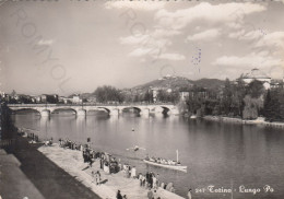 CARTOLINA  TORINO,PIEMONTE-LUNGO PO-STORIA,MEMORIA,CULTURA,RELIGIONE,IMPERO ROMANO,BOLLO STACCATO,VIAGGIATA - Fiume Po