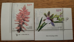 ARGENTINA - AÑO 2011 - FLORES - ORQUIDEAS Serie Completa De 2 Sellos - MNH - Flowers - Unused Stamps