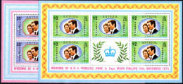 Barbuda 1973 Royal Wedding Sheetlet Unmounted Mint. - Barbuda (...-1981)