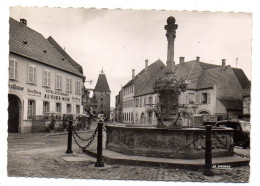 MUTZIG--1955--Vieille Fontaine , Porte St Maurice,Hotel-Restaurant"A L'Ours Noir"pub Bière Mutzig,voiture..tp, Griffes - Mutzig