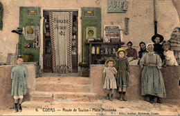 DEPT 83 CUERS ROUTE DE TOULON PLACE MIRABEAU   TRES  BELLE  ANIMATION 9X14 REIMPRESSION DE CARTES ANCIENNES - Cuers