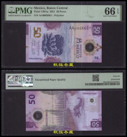 Mexico 50 Pesos (2021), Polymer, Low Serial Number In Folder, PMG66 - Mexique