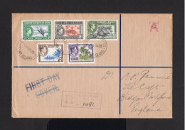 16711-GILBERT & ELLICE ISLANDS-REGISTERED COVER OCEAN.1939.WWII.British Colonies.Brief.Enveloppe RECOMMANDE - Gilbert- Und Ellice-Inseln (...-1979)