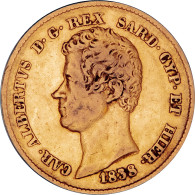 Italie - Royaume De Sardaigne 20 Lire Charles Albert 1838 - Piamonte-Sardaigne-Savoie Italiana