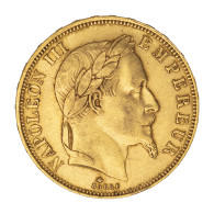 Second-Empire-50 Francs Napoléon III, Tête Laurée 1865 Paris - 50 Francs (oro)