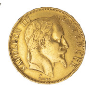 Second-Empire-50 Francs Napoléon III, Tête Laurée 1866 Paris - 50 Francs (oro)