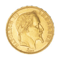 Second-Empire-50 Francs Napoléon III, Tête Laurée 1866 Paris - 50 Francs (goud)