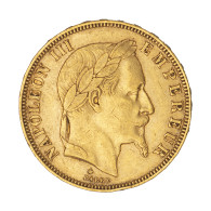 Second-Empire-50 Francs Napoléon III, Tête Laurée 1866 Paris - 50 Francs (goud)