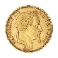Second-Empire-50 Francs Napoléon III, Tête Laurée 1866 Paris - 50 Francs (oro)