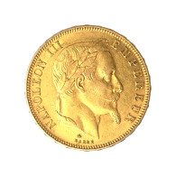 Second-Empire-50 Francs Napoléon III, Tête Laurée 1866 Paris - 50 Francs-or