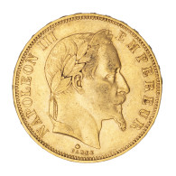 Second-Empire-50 Francs Napoléon III, Tête Laurée 1864 Paris - 50 Francs (gold)