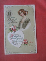 Embossed.   1912 John Winsch Lovely Woman Heart Schmucker Valentines Day  Ref 6130 - Valentine's Day