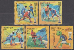 India 2018 MNH 5v, Hockey WC, Sports, Turtle Mascot - Hockey (su Erba)